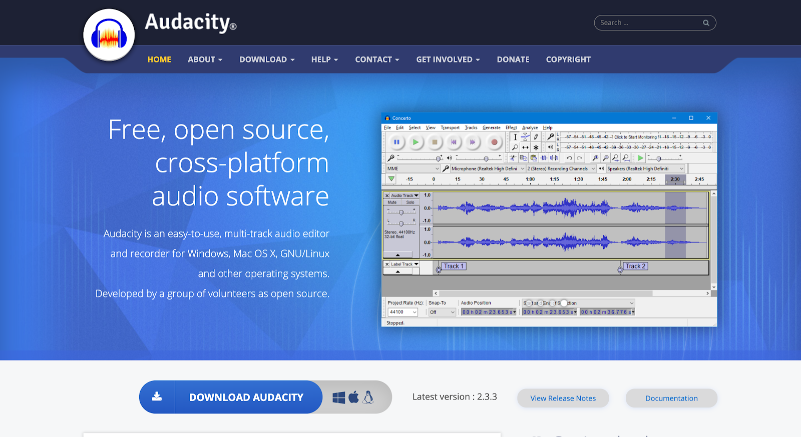 audacity editing software