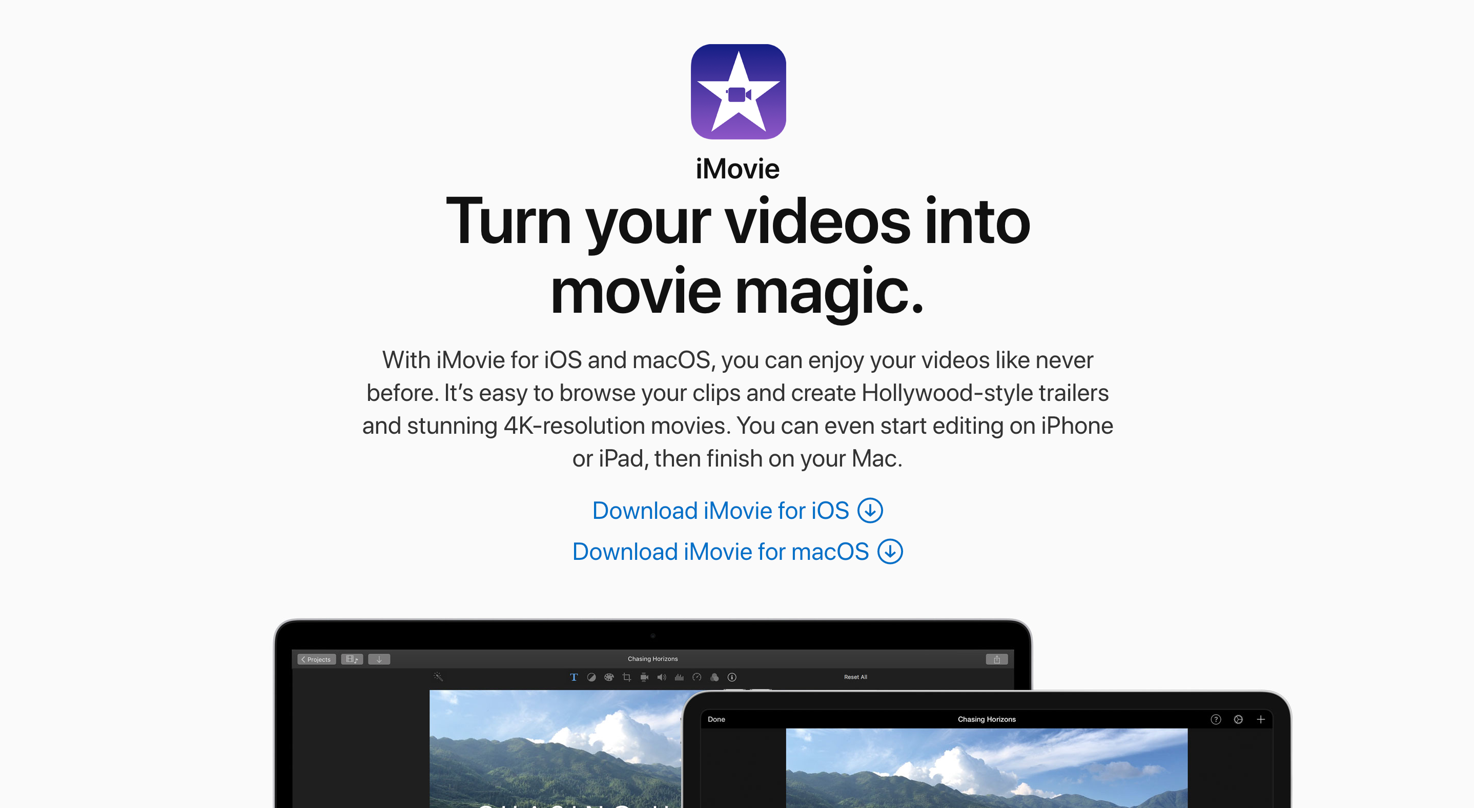 apple imovie ios magic moviedillettechcrunch